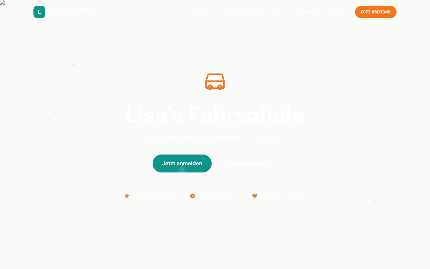 Lisa's Fahrschule Website